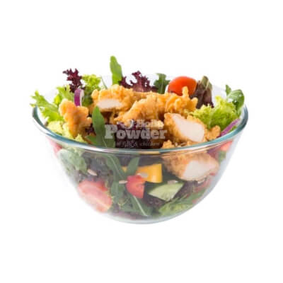 battered chicken strips salad