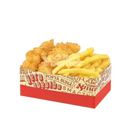 battered fish and chips box