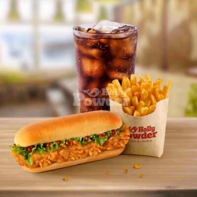 crispy fried chicken sandwich meal