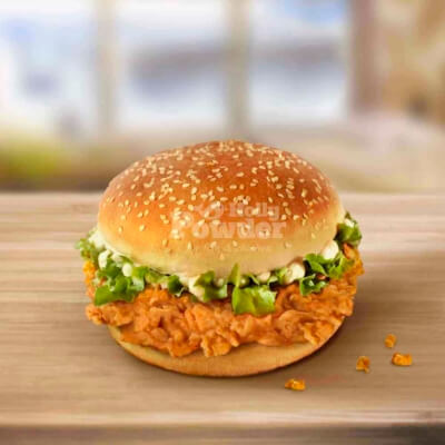 crunchy breaded chicken burger