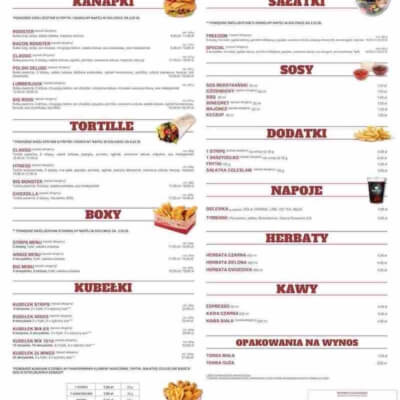 menu card-price list X7 menu card-price list X7
