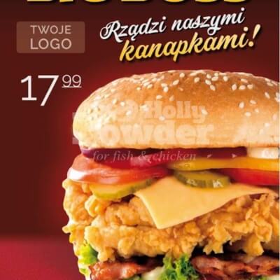 poster with chicken burger T1