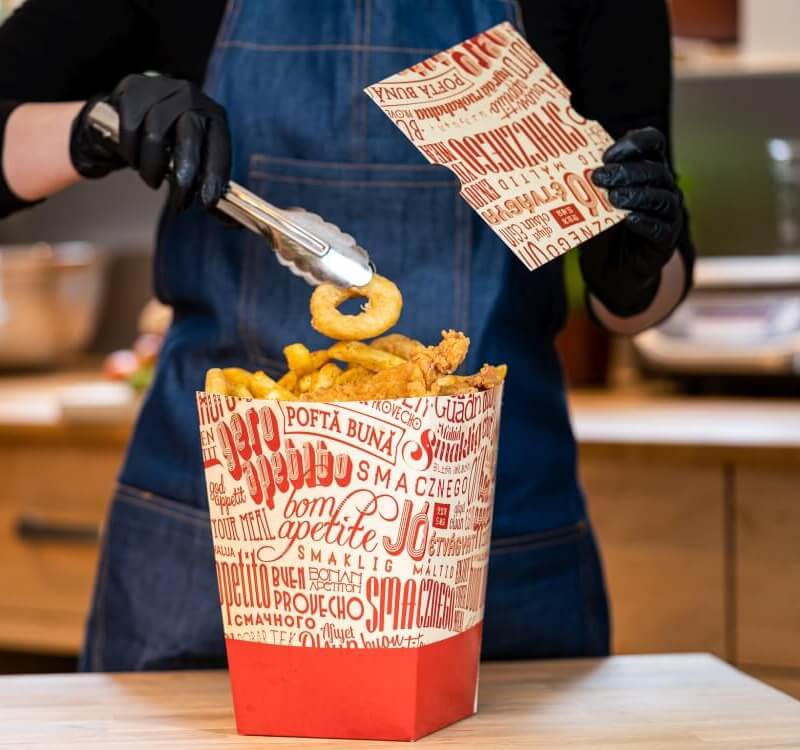 large bucket for fried chicken